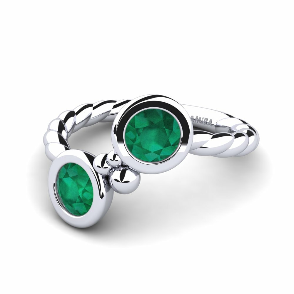 Swing Emerald Engagement Rings