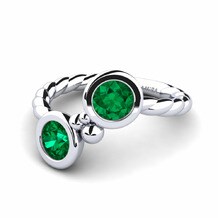 Swing Emerald (Lab Created) Rings