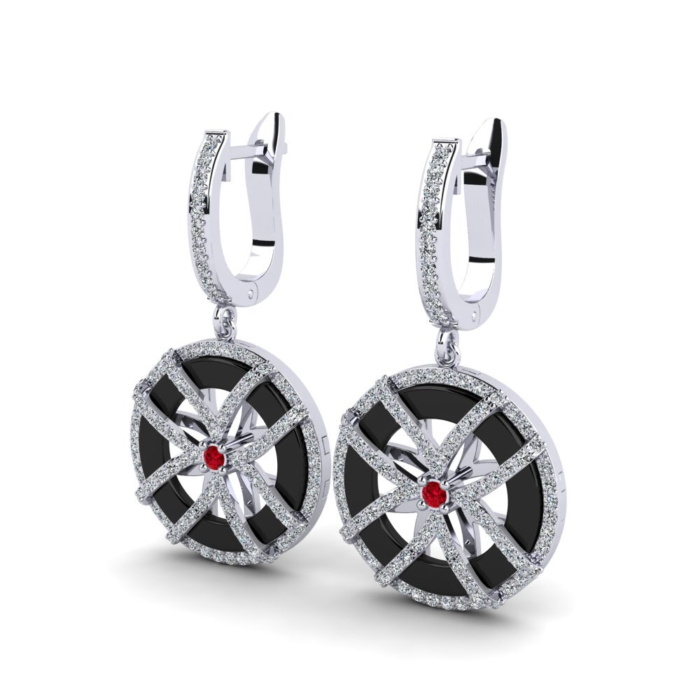 Zircônia Vermelha Brincos Feminino Shoemaker