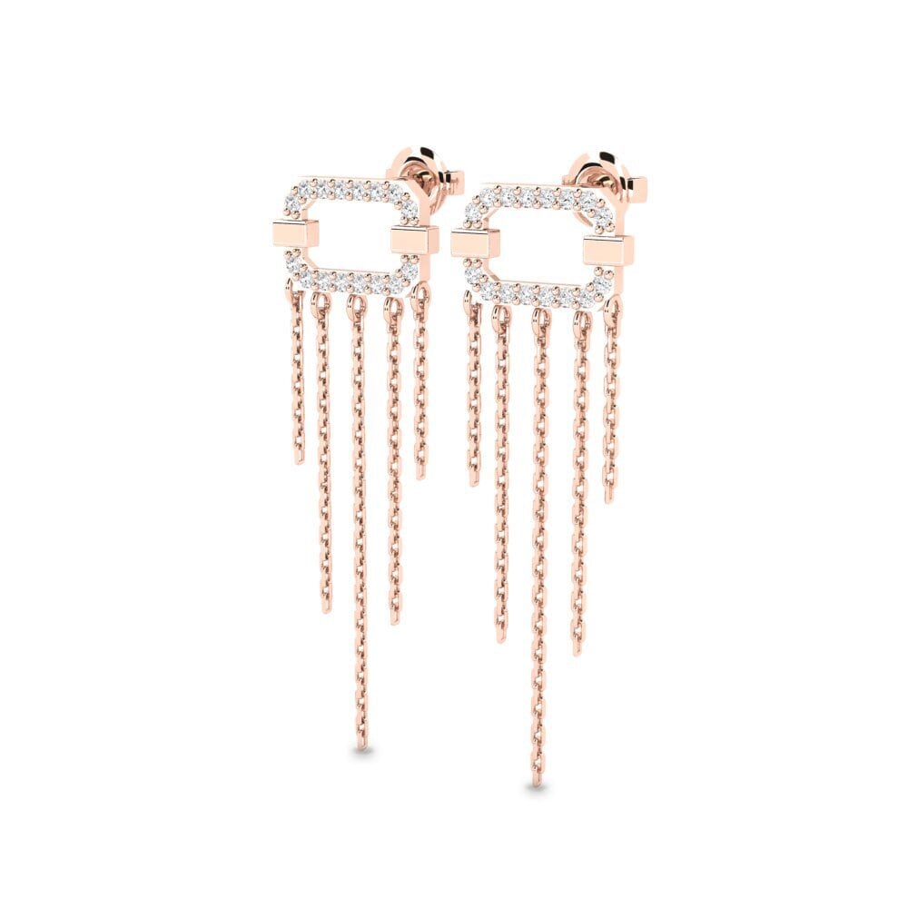 9ct Rose Gold Women's Earring Shoghal