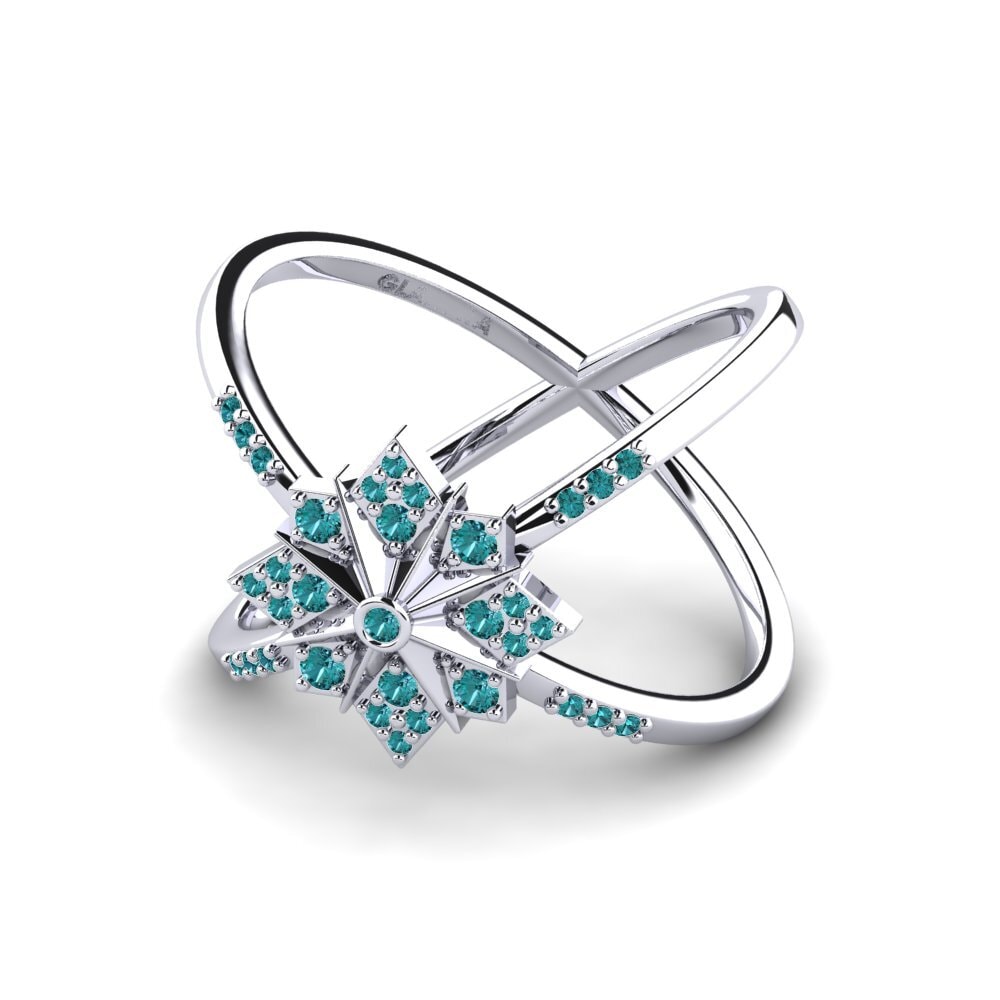 Diamante Azul Anel Shulsaga