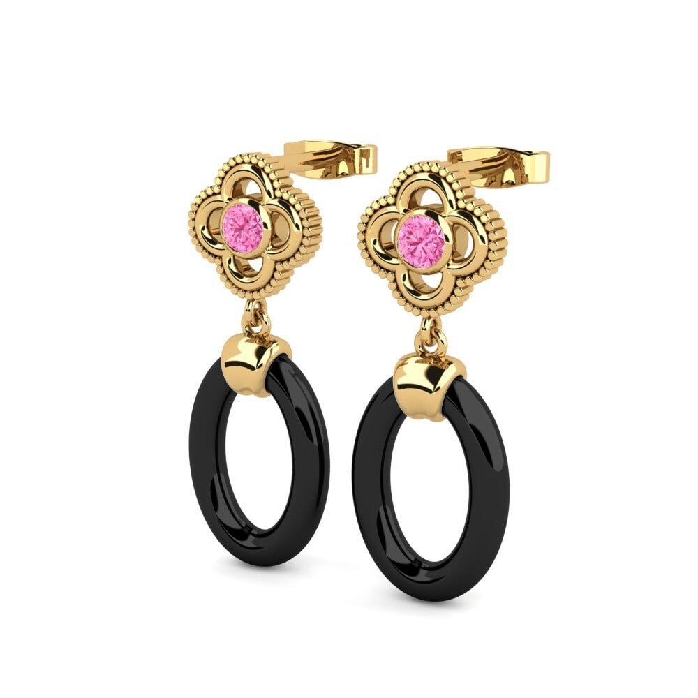 Safira Rosa Brincos Feminino Shumake