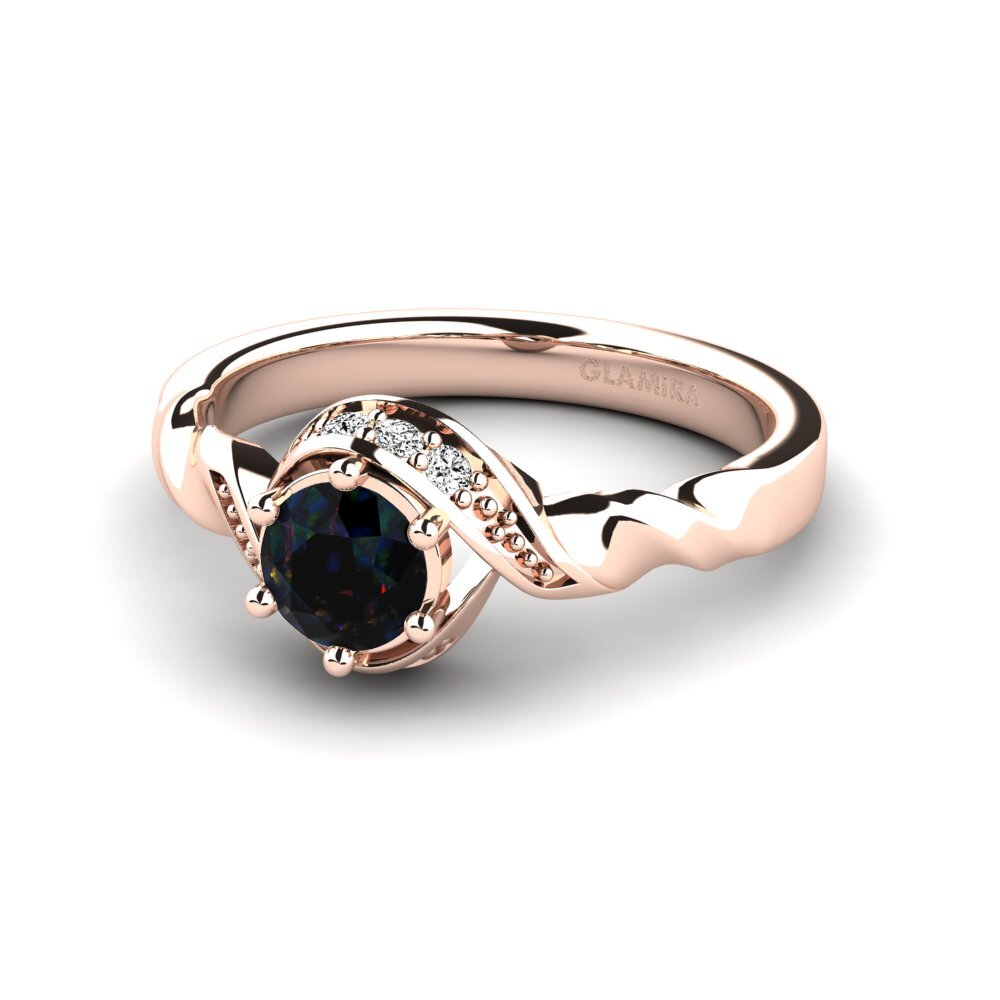 Black Opal Engagement Ring Shush