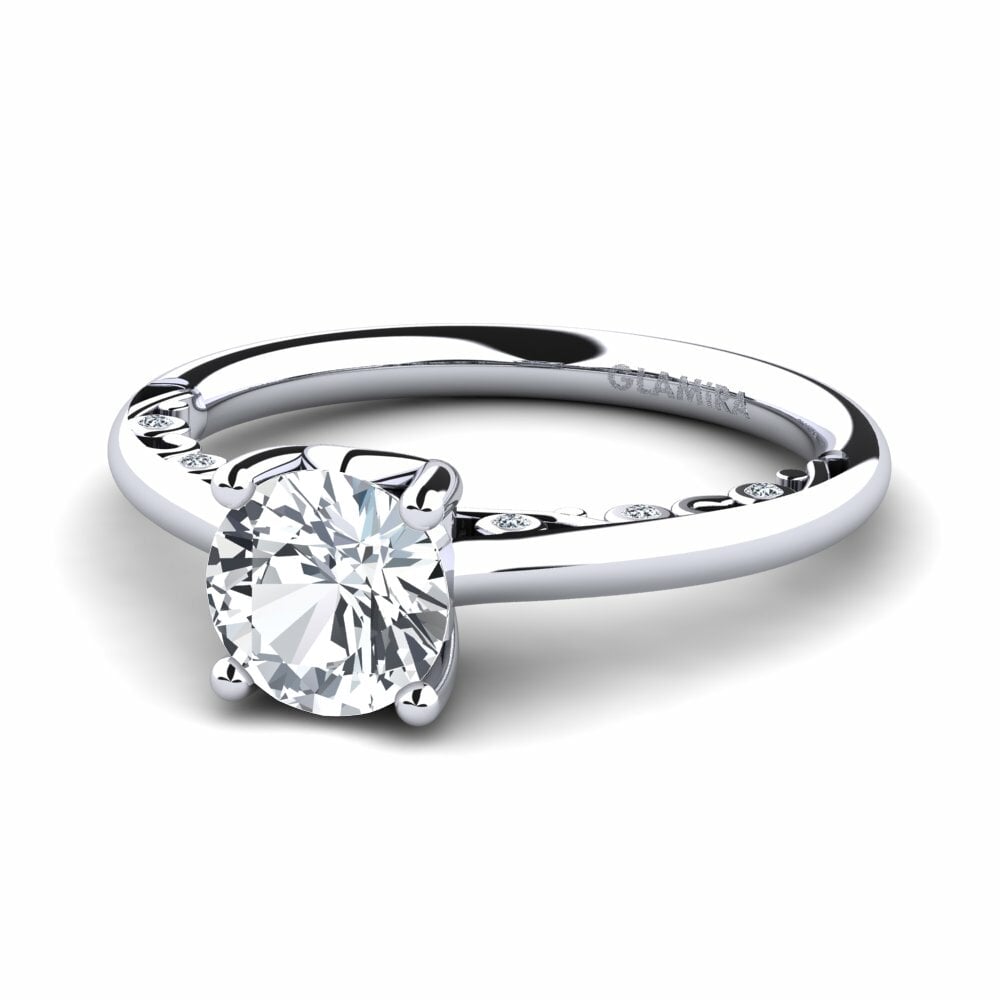 Circón Blanco Anillo de compromiso Siargaole