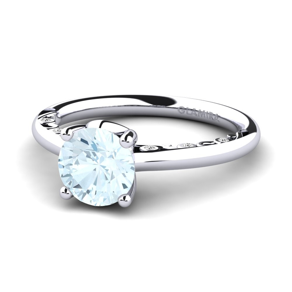 Aquamarine Engagement Ring Siargaole 1.0 crt