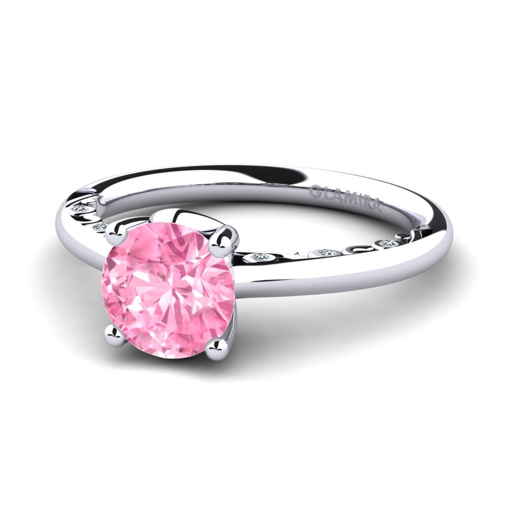 Zafiro Rosado Anillo de compromiso Siargaole 1.0 crt