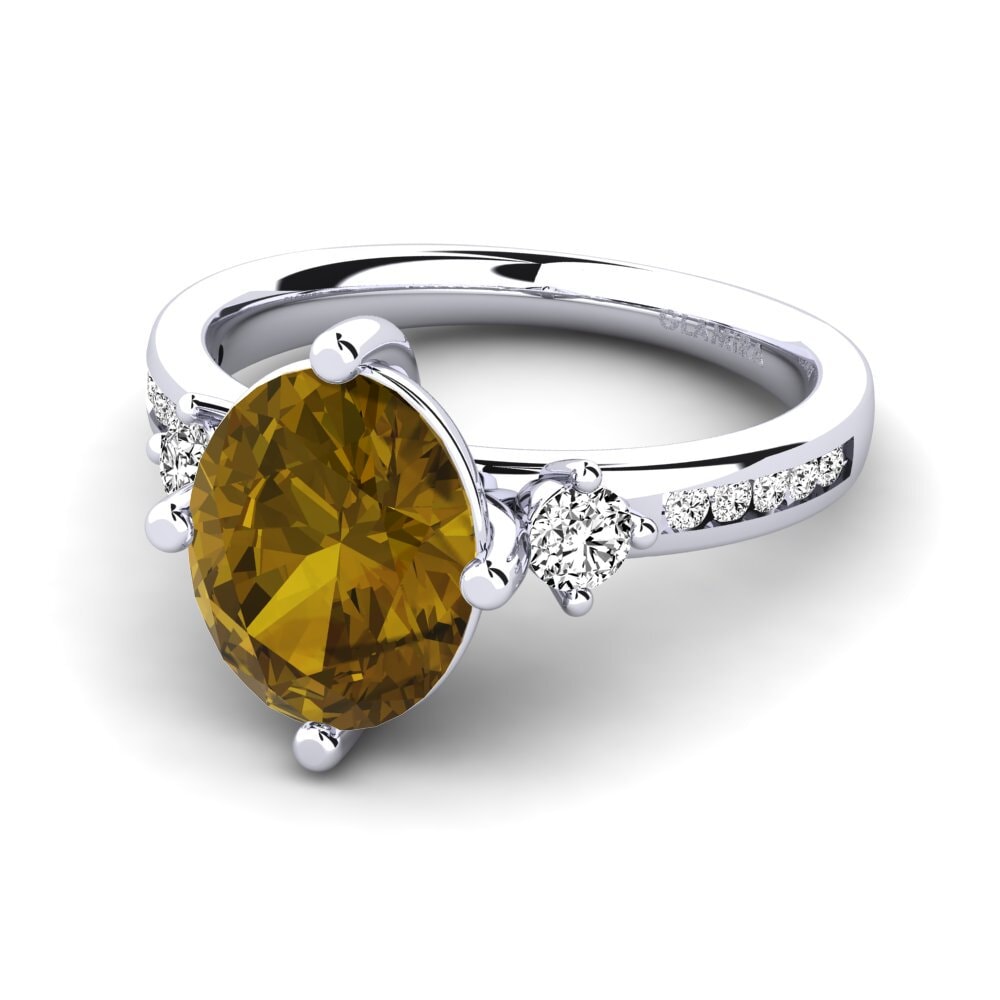 Circón Marrón Anillo de compromiso Sibora