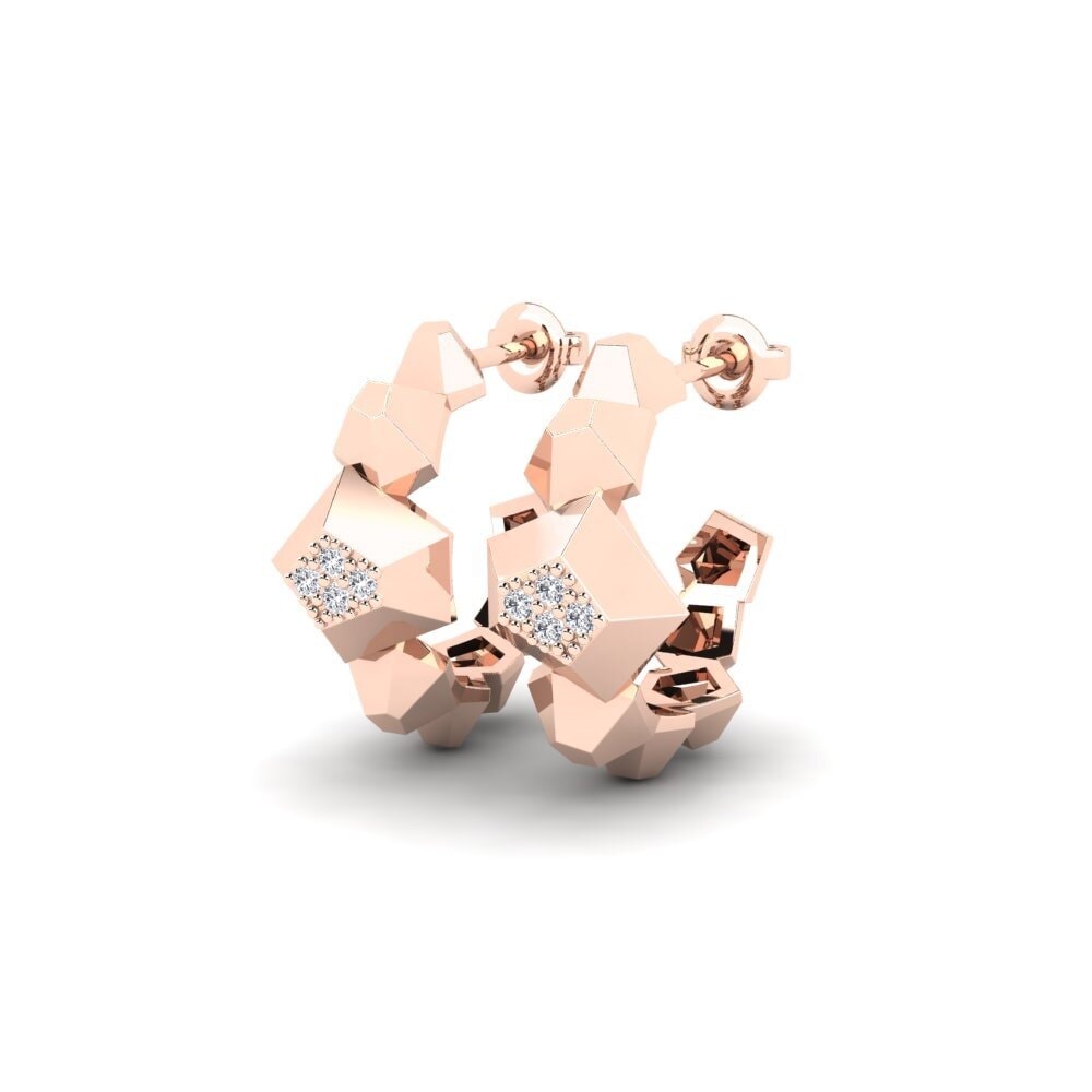 14k Rose Gold Women's Earring Siderealday