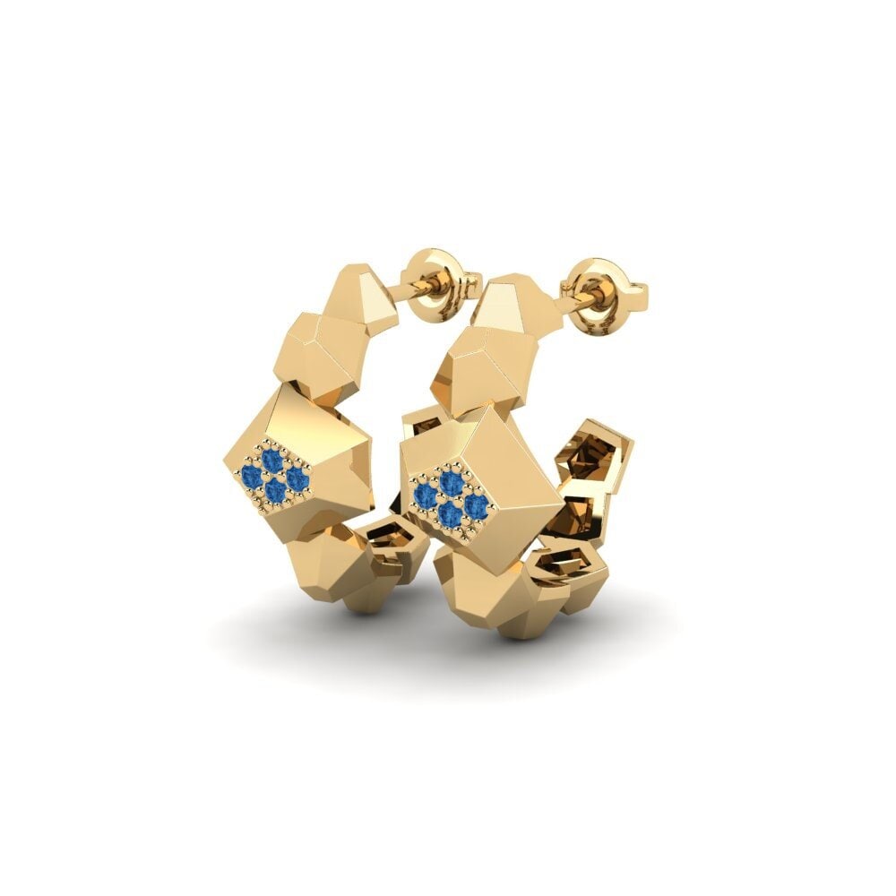 Đá Zirconia Xanh Lam Bông tai nữ Siderealday