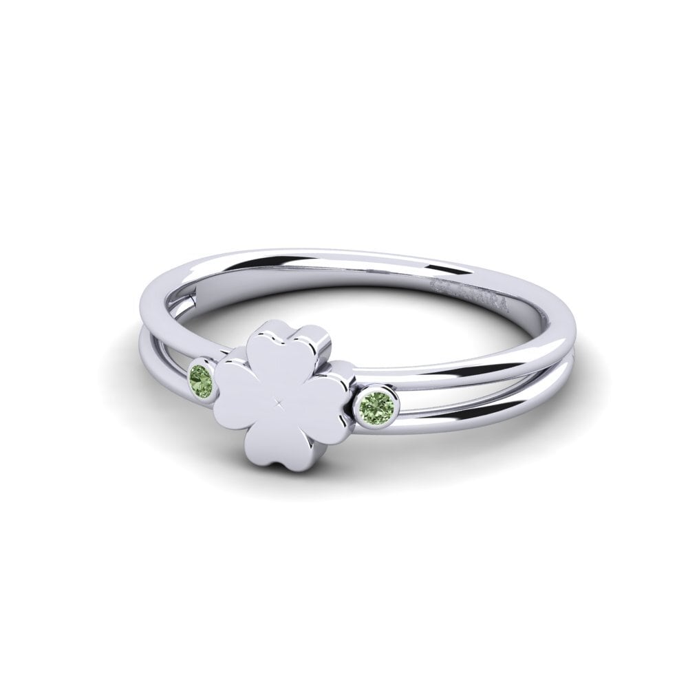 Diamante Verde Anillo Siera