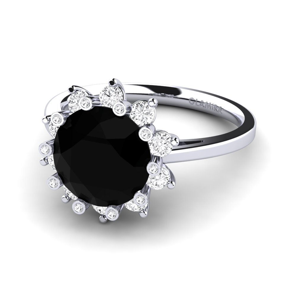 Black Diamond Engagement Ring Silanna