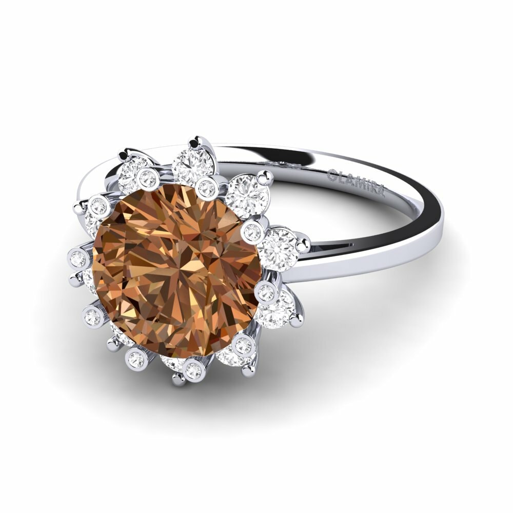 Brown Diamond Engagement Ring Silanna