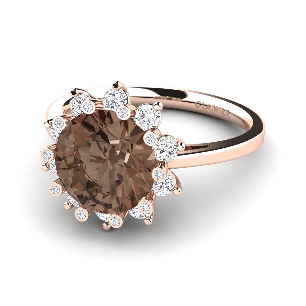 Smoky Quartz Engagement Ring Silanna