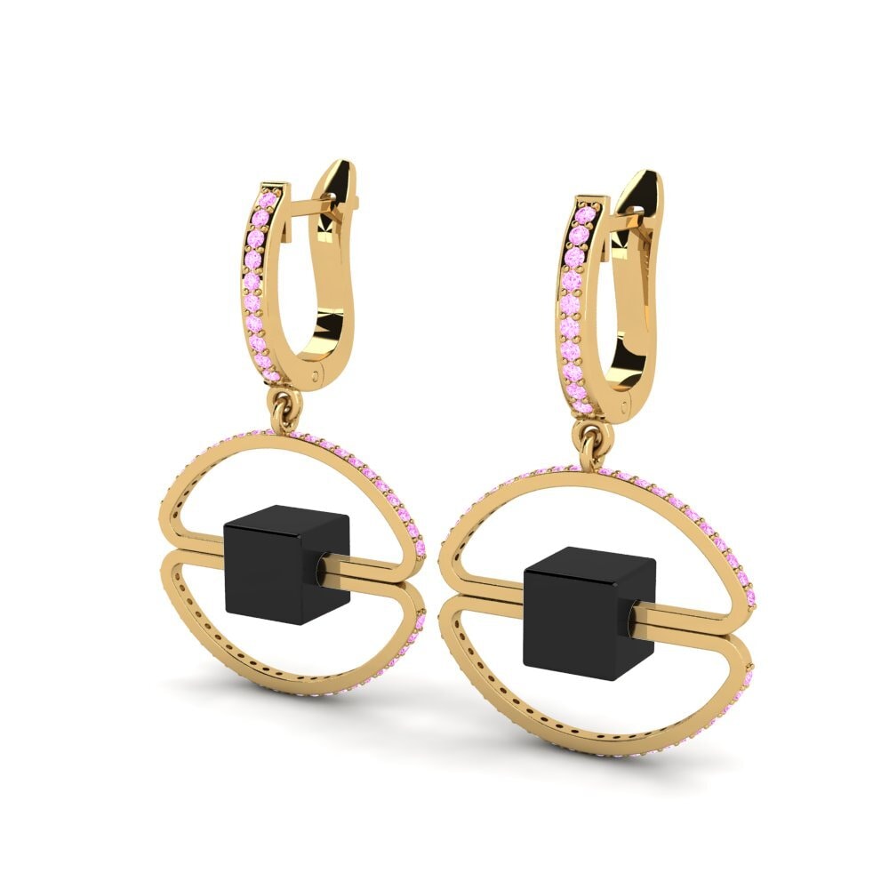 Pink Sapphire Women's Earring Silvallyedes