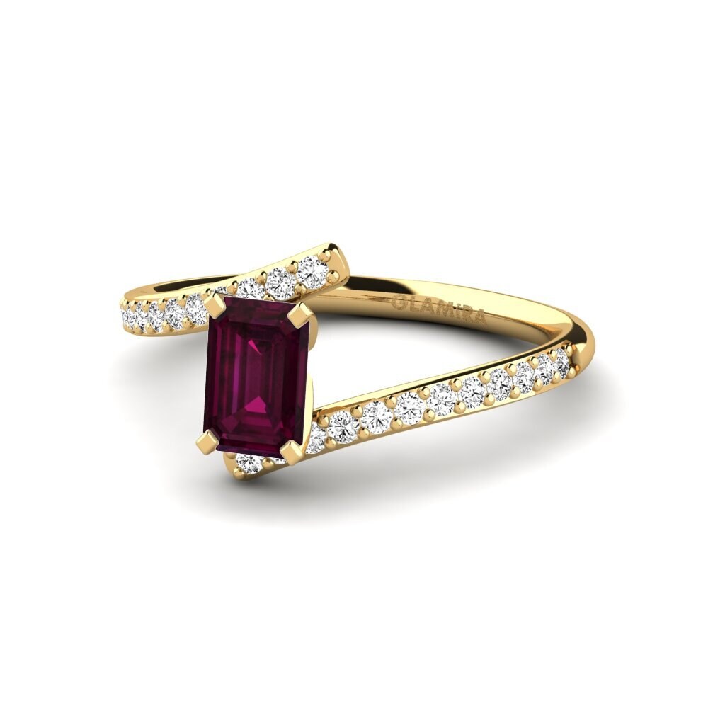 Granate Rhodolite Anillo de compromiso Simex