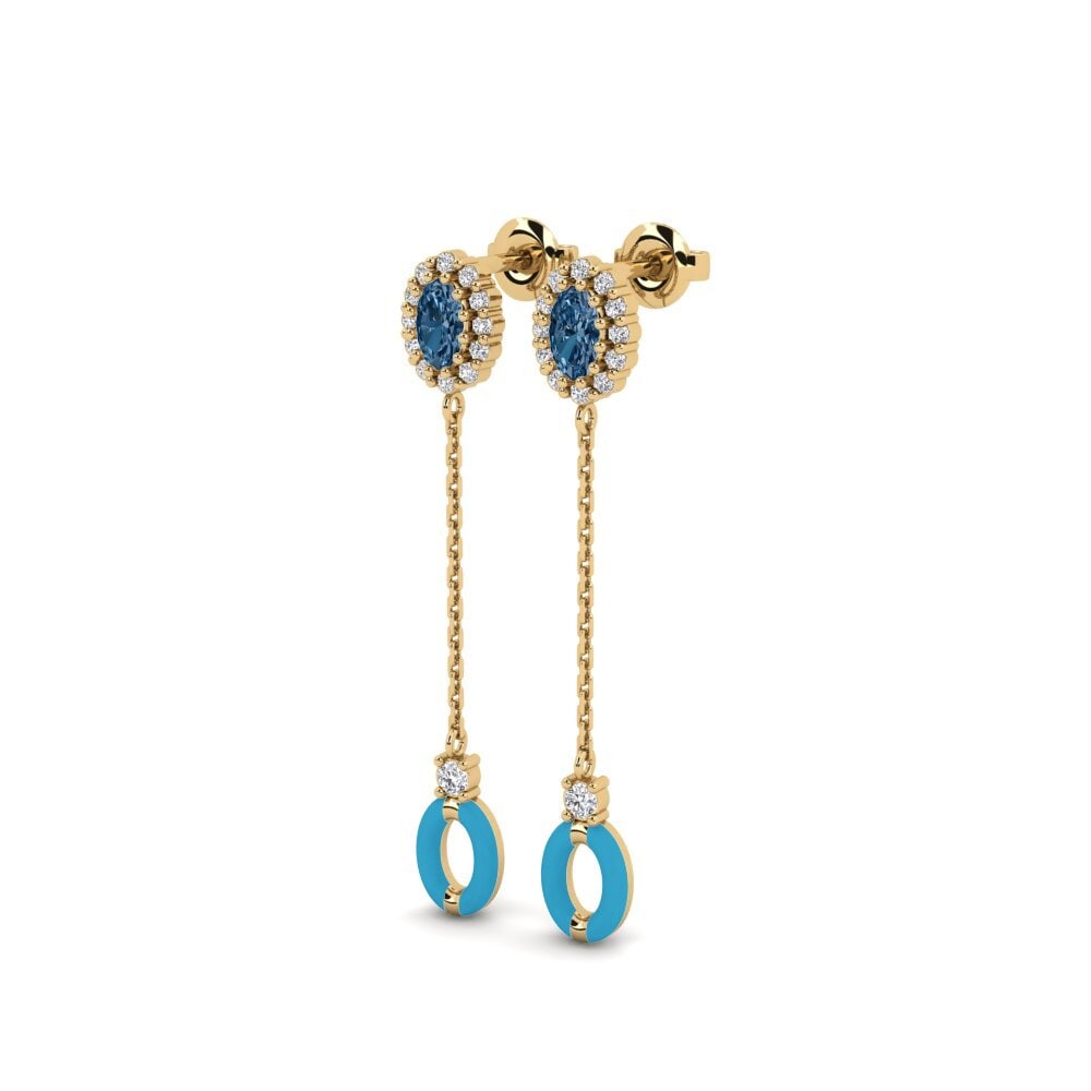 Diamante Azul Pendiente de mujer Simla