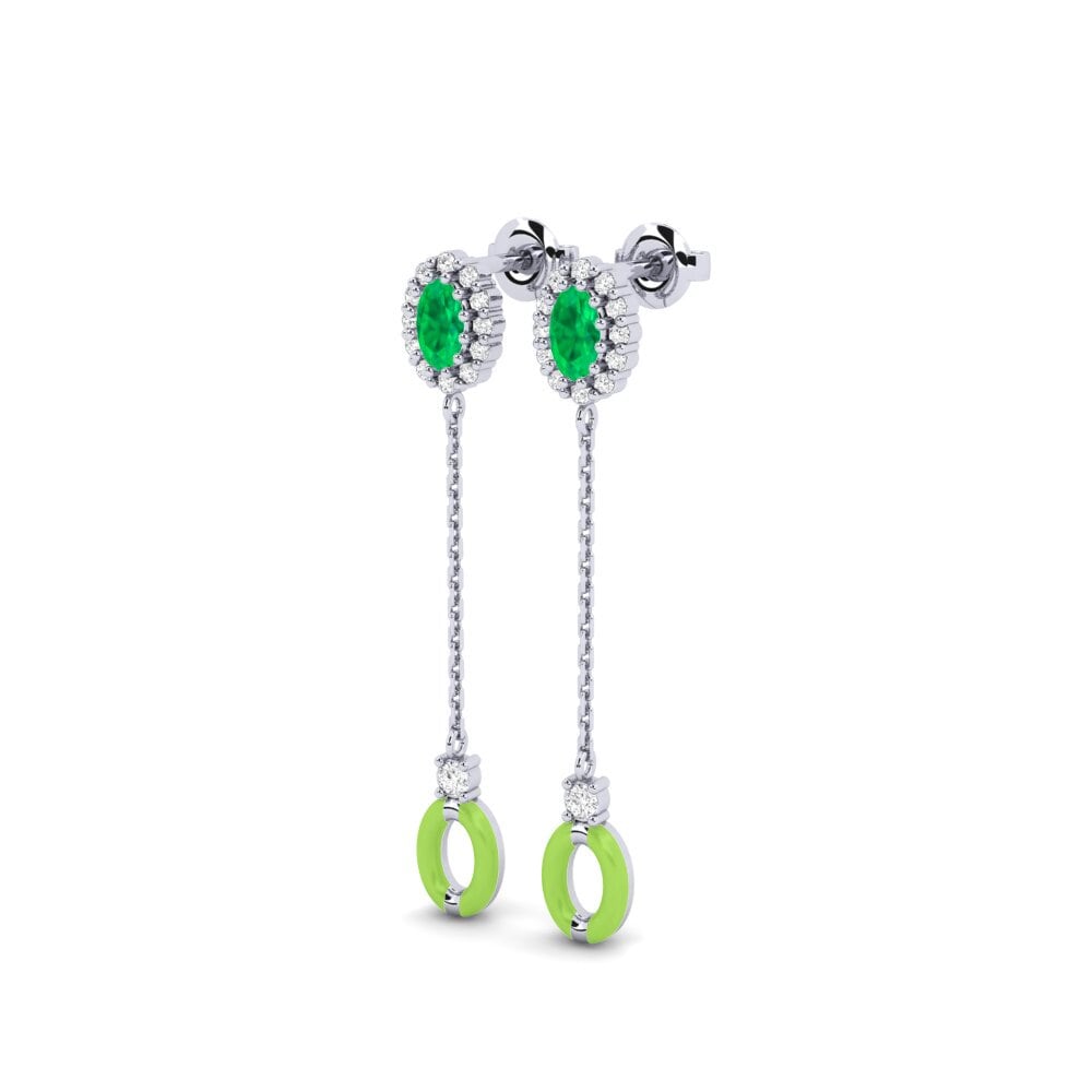 9ct White Gold Women's Earring Simla