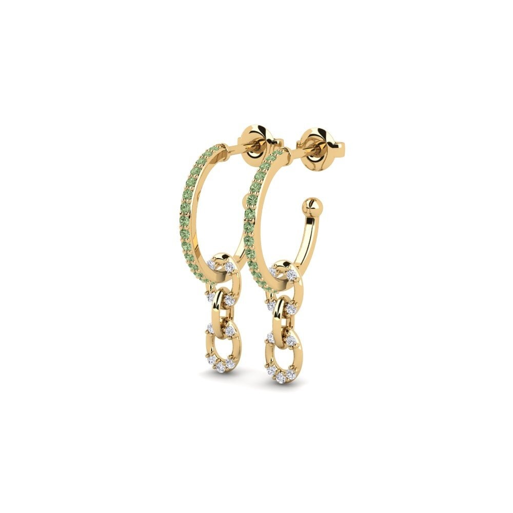 Green Diamond Women's Earring Singa