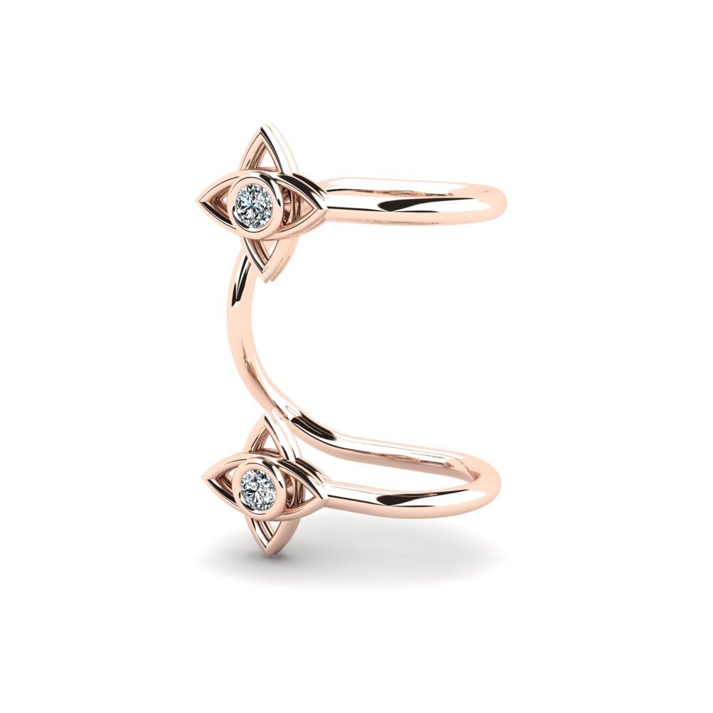 14K Rood Goud Dames Oorbellen Singolo