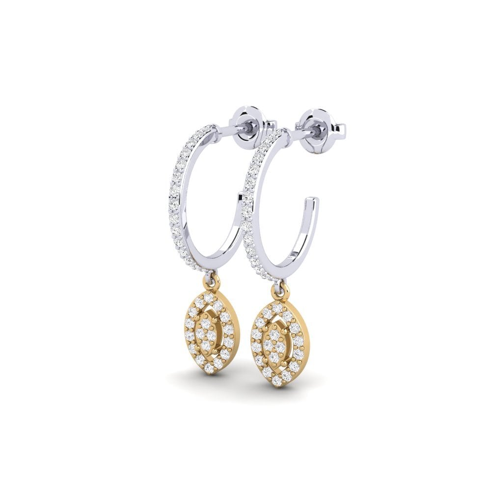 14ct White & Yellow Gold Women's Earring Siocled