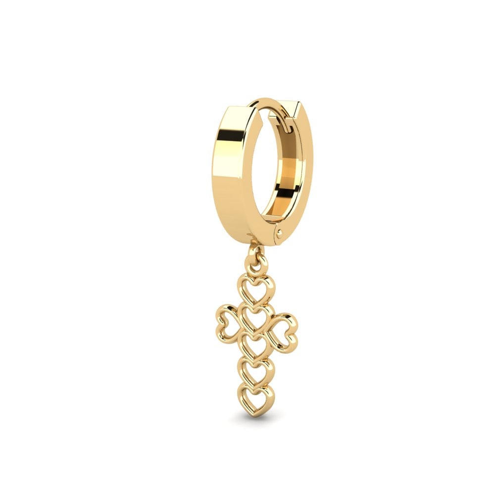 14ct Yellow Gold Men's Earring Sirpmoc