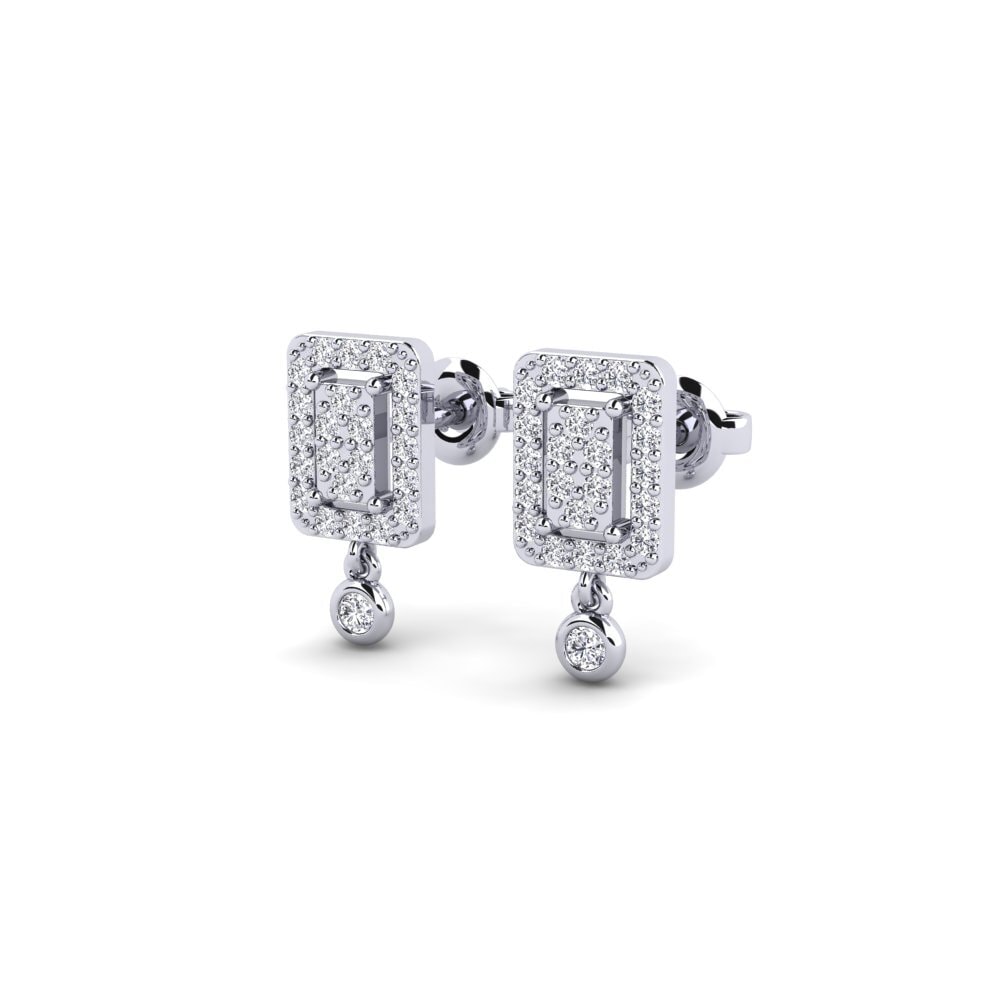14k Oro Blanco Pendiente de mujer Sitrus