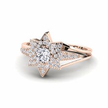 Stars 585 Rose Gold Engagement Rings