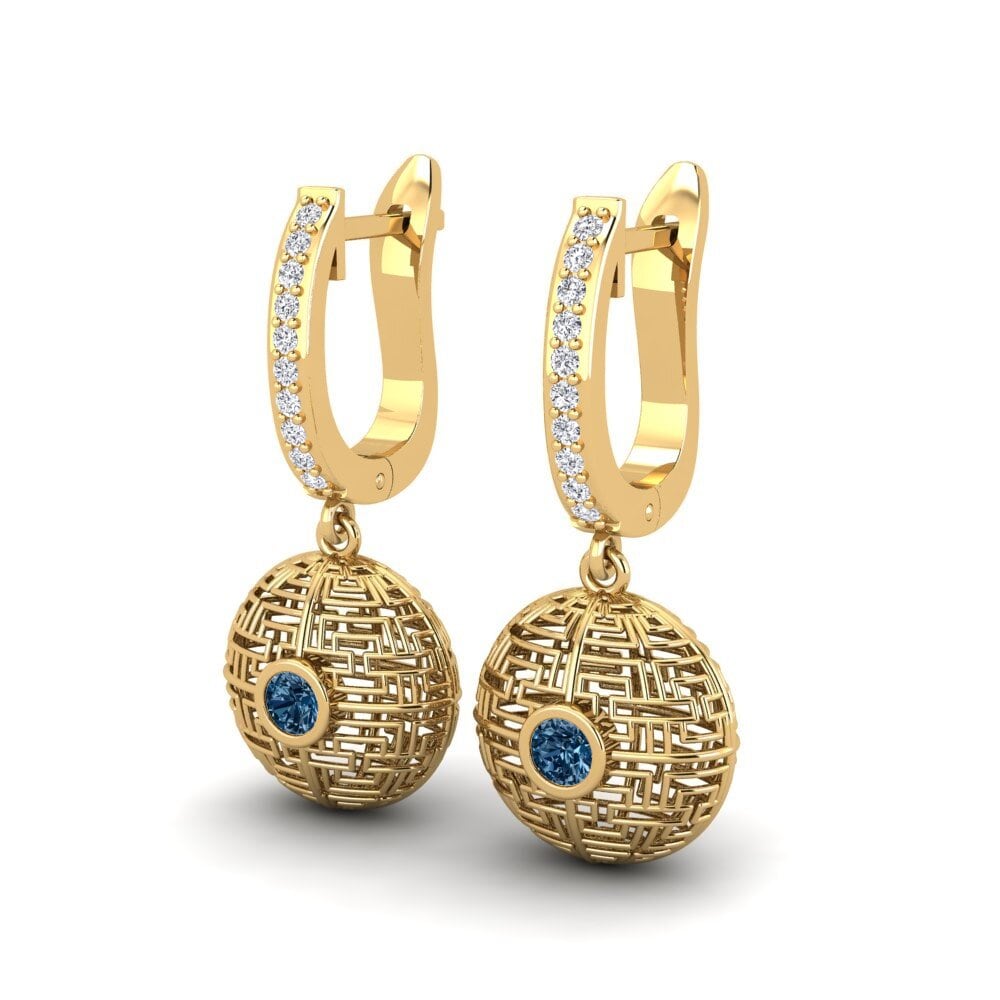 Diamante Azul Pendiente de mujer Siu
