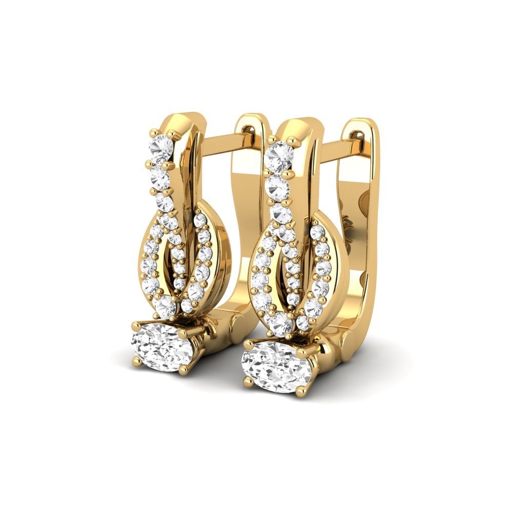 yellow-375 diamante-safira Brincos Feminino Sixta