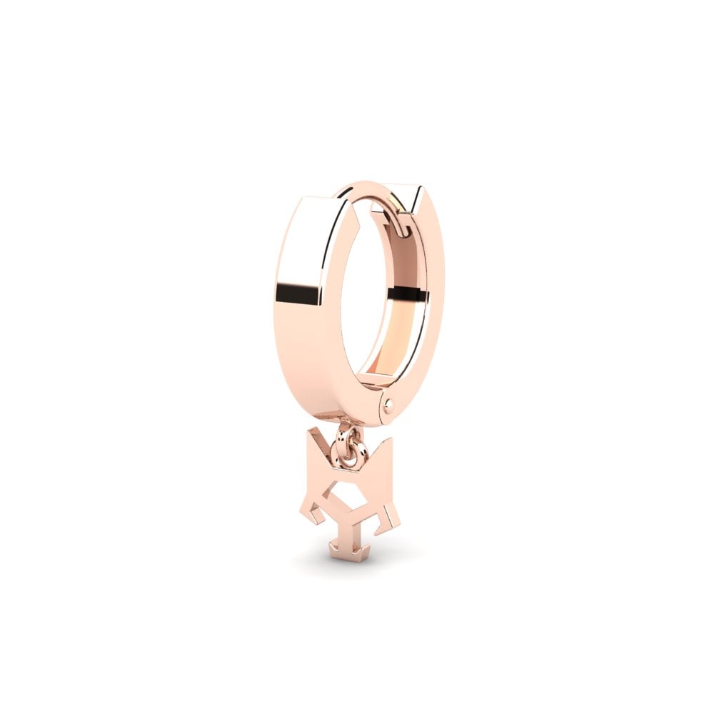 14ct Rose Gold Men's Earring Skizze