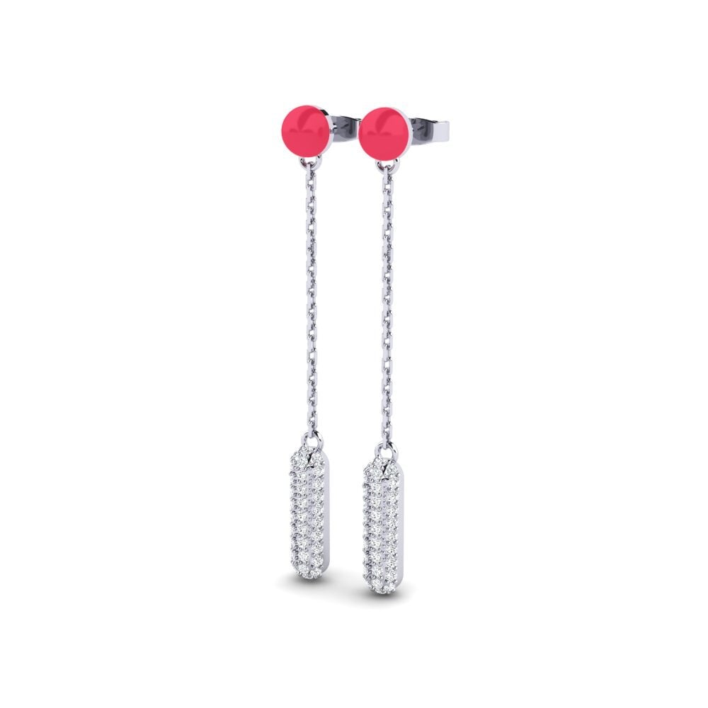 Zircone Boucle d'oreille femme Skjelvende