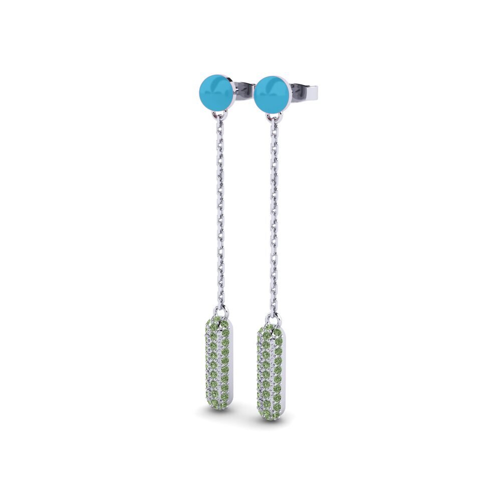 Green Diamond Women's Earring Skjelvende