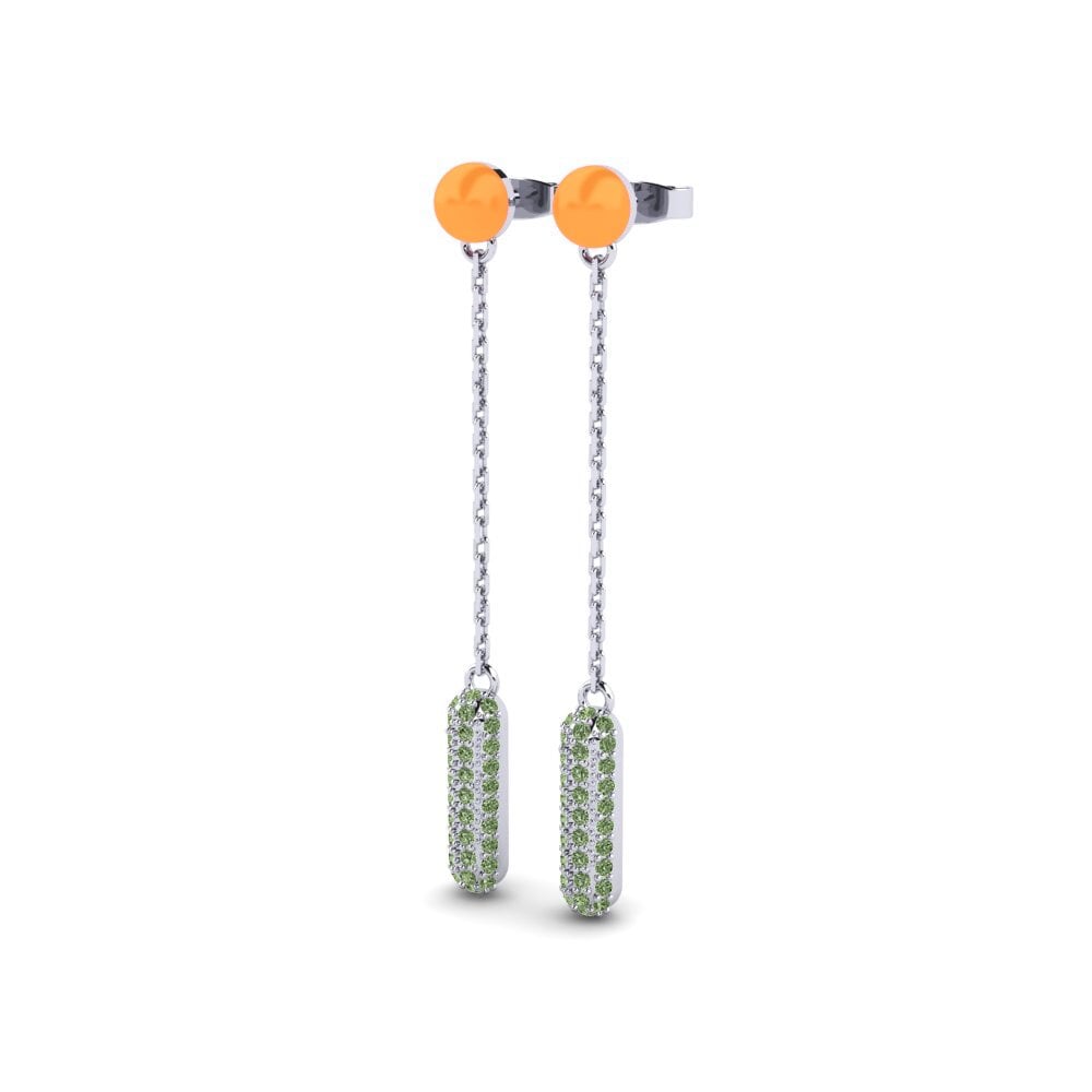 Diamante Verde Pendiente de mujer Skjelvende