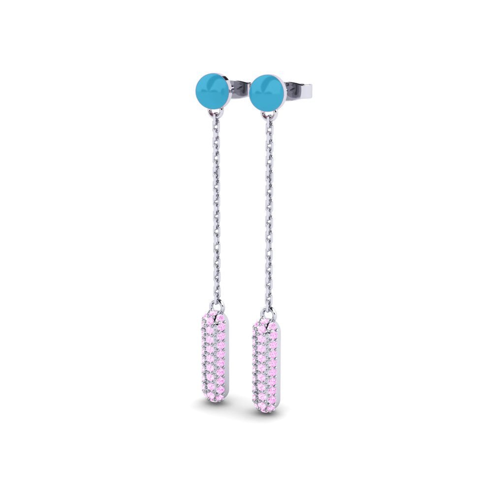 Pink Sapphire Earring Skjelvende