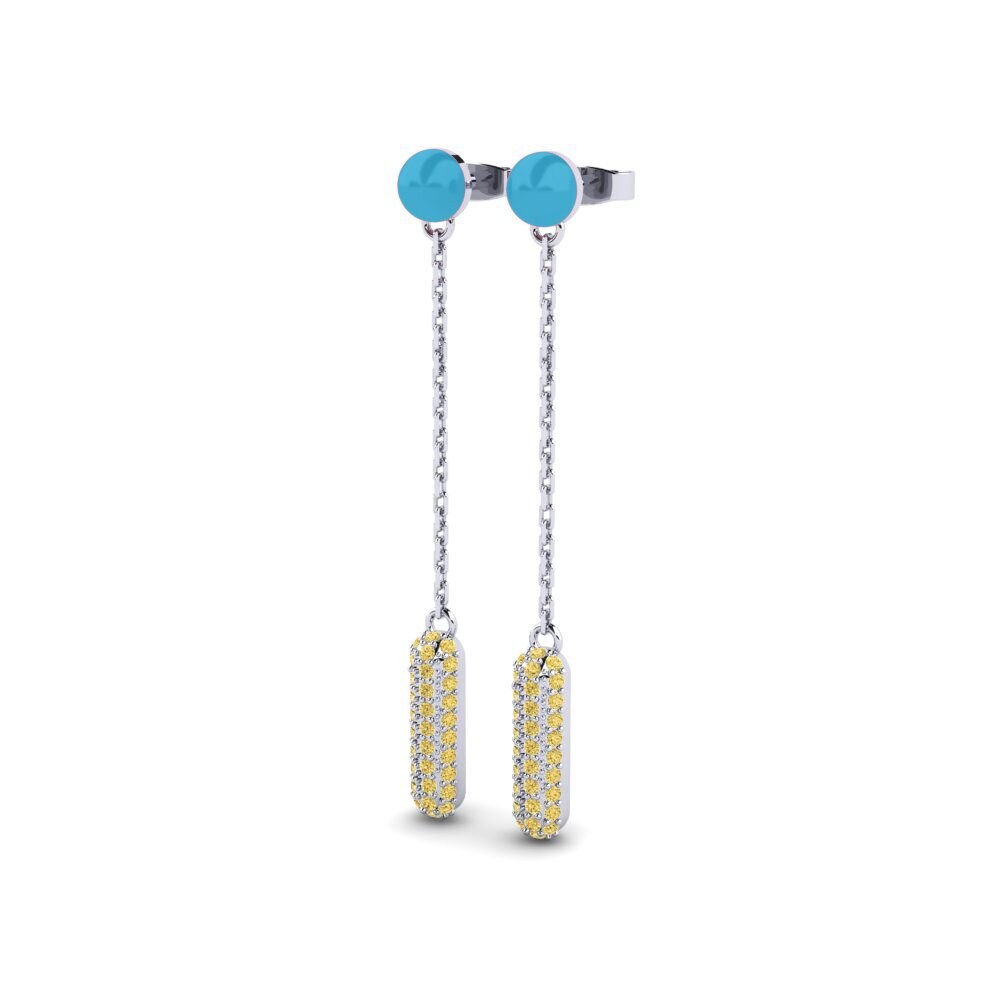 Yellow Diamond Women's Earring Skjelvende