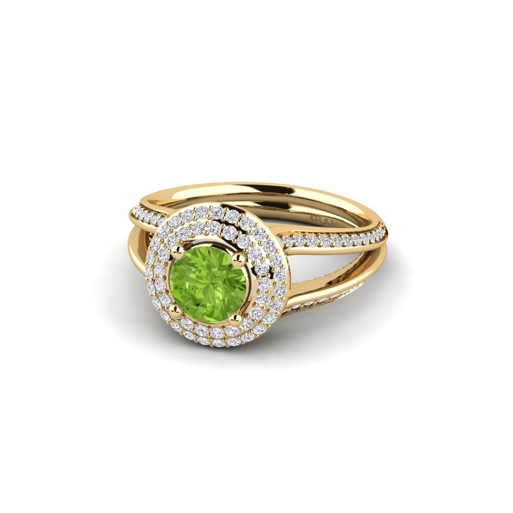 Peridoto Anillo de compromiso Skopleos