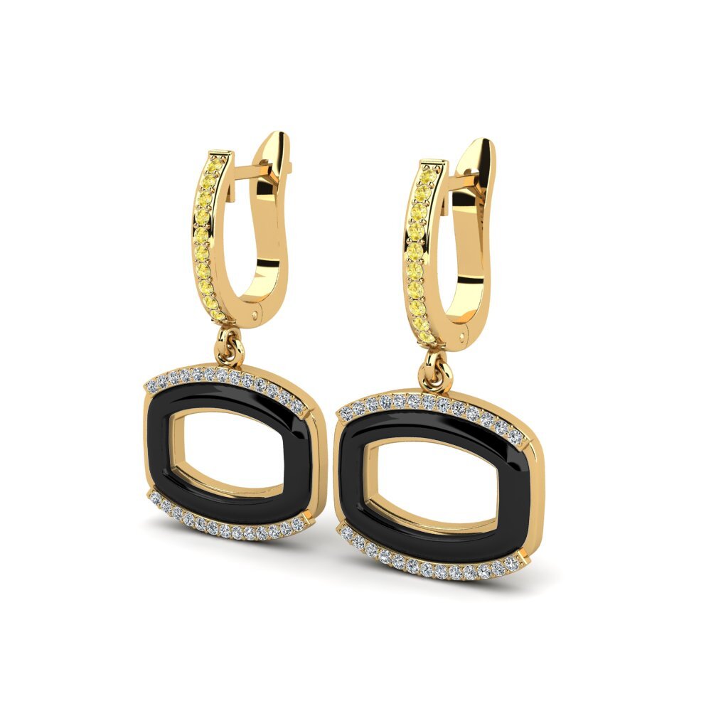 Yellow Sapphire Women's Earring Skrelpedas
