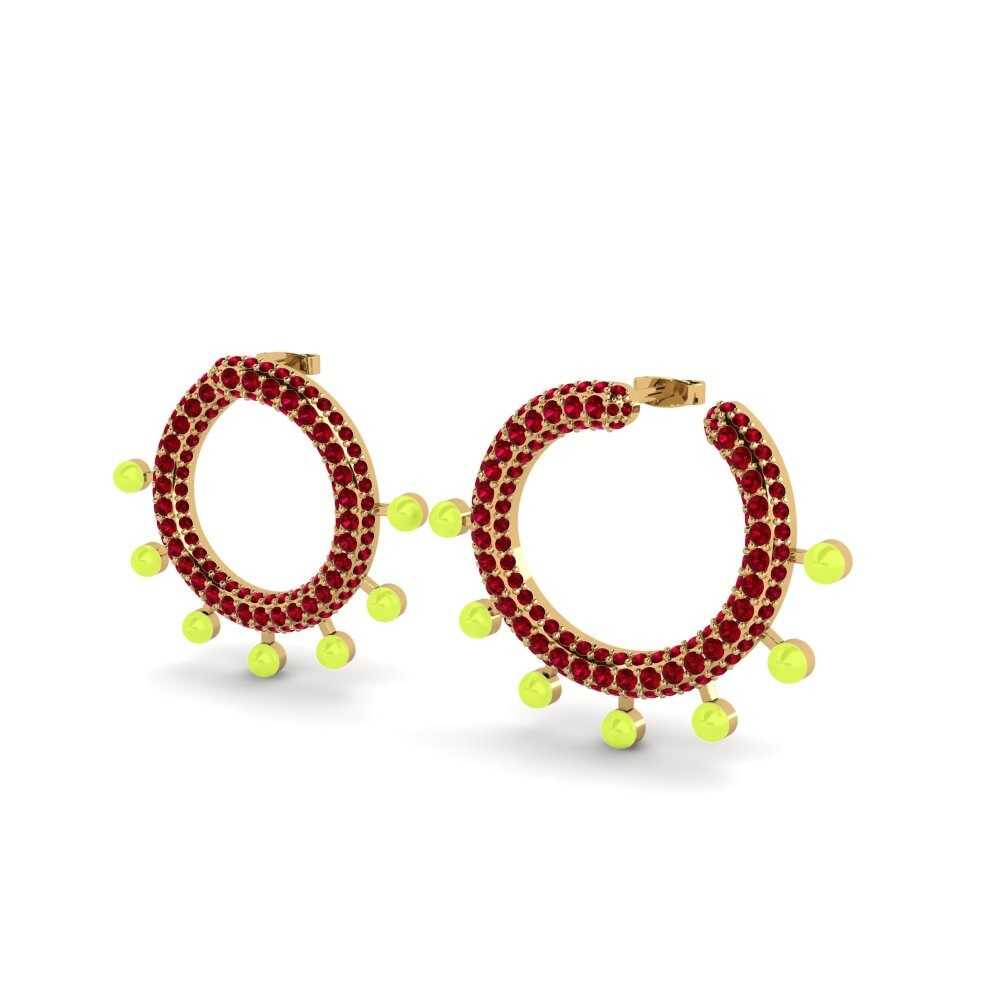 Red Zirconia Women's Earring Skrujern