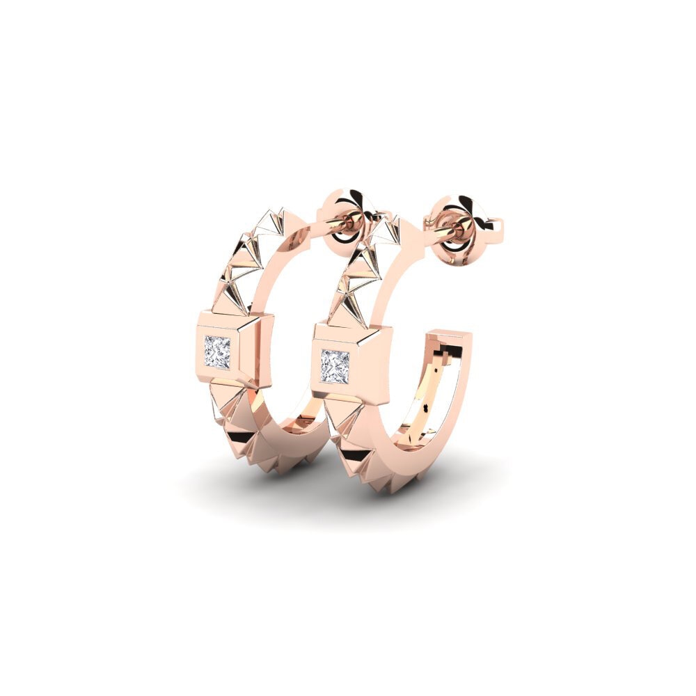 14k Rose Gold Women's Earring Skwaya