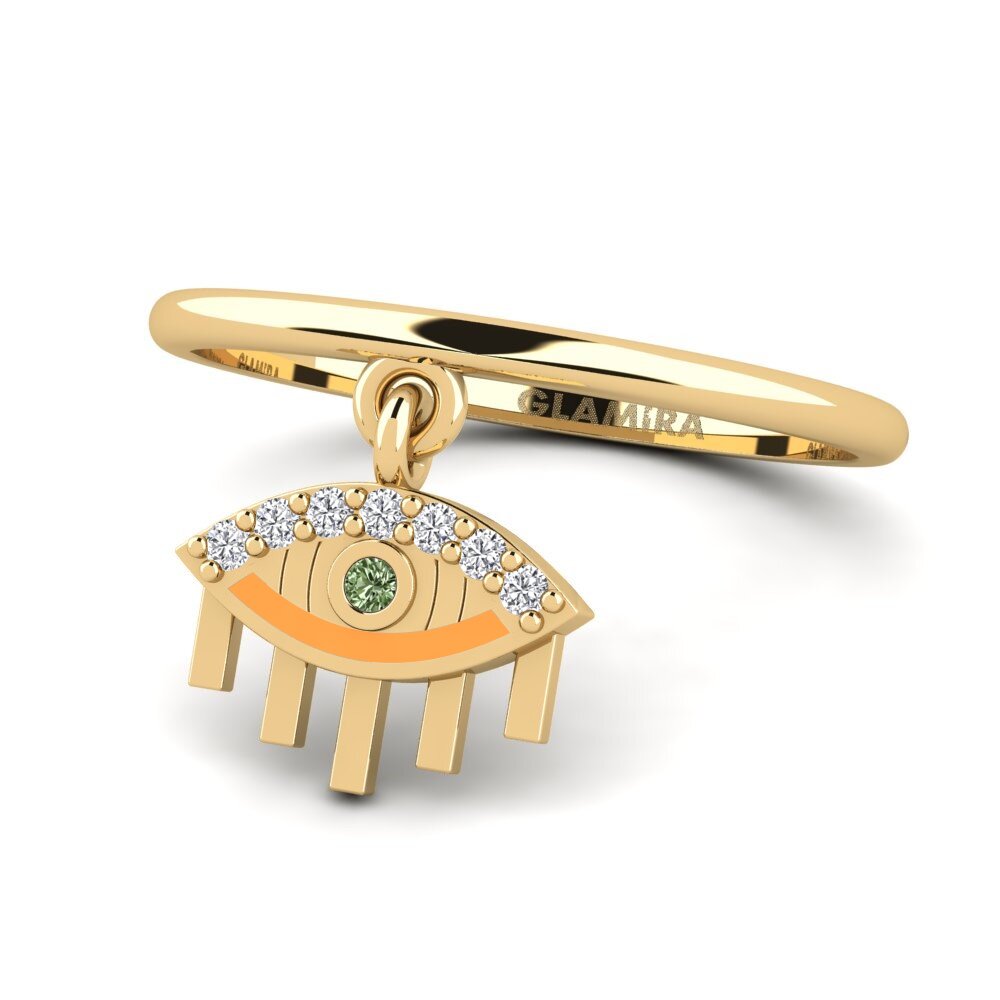 Grüner Diamant Ring Skydda