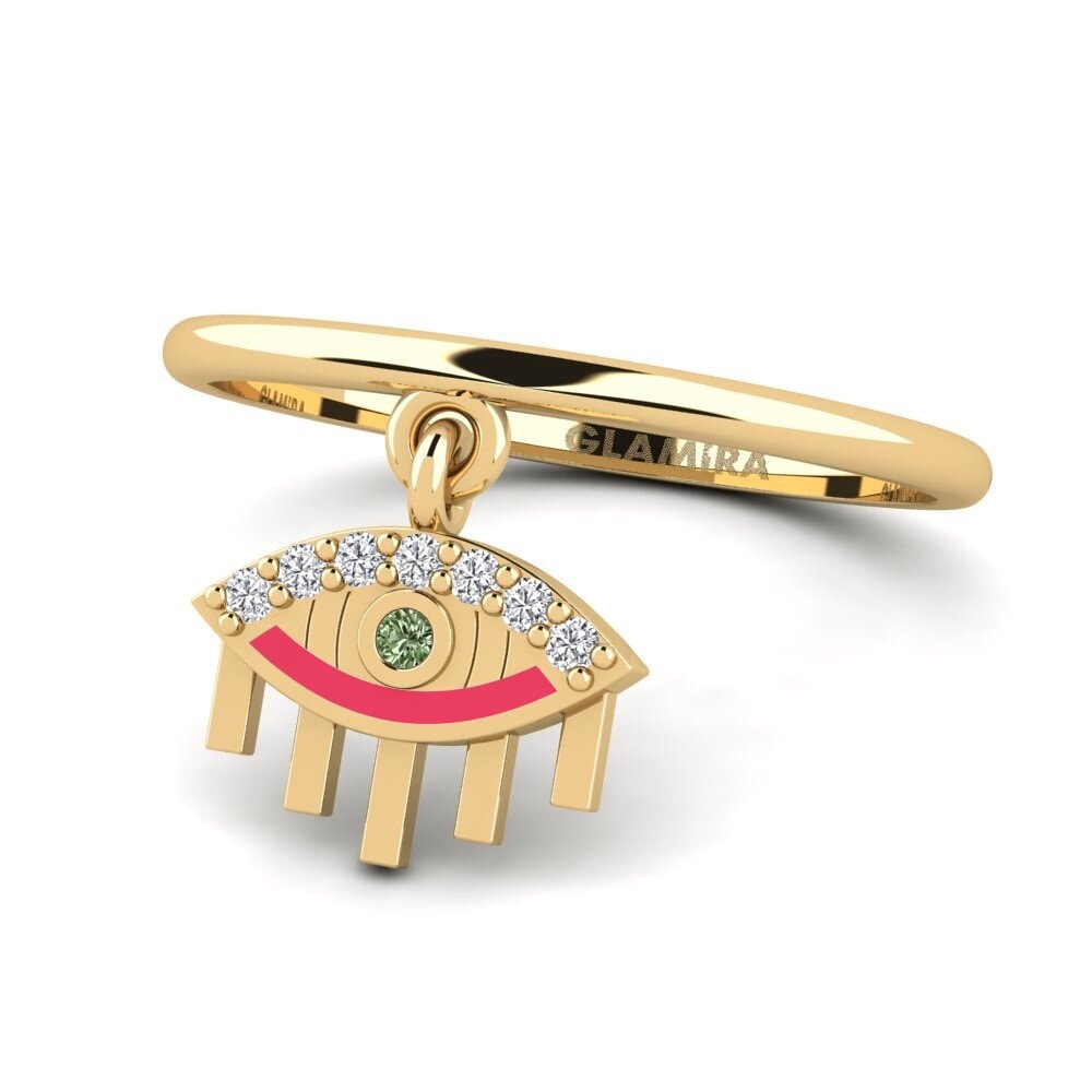 Grüner Diamant Ring Skydda