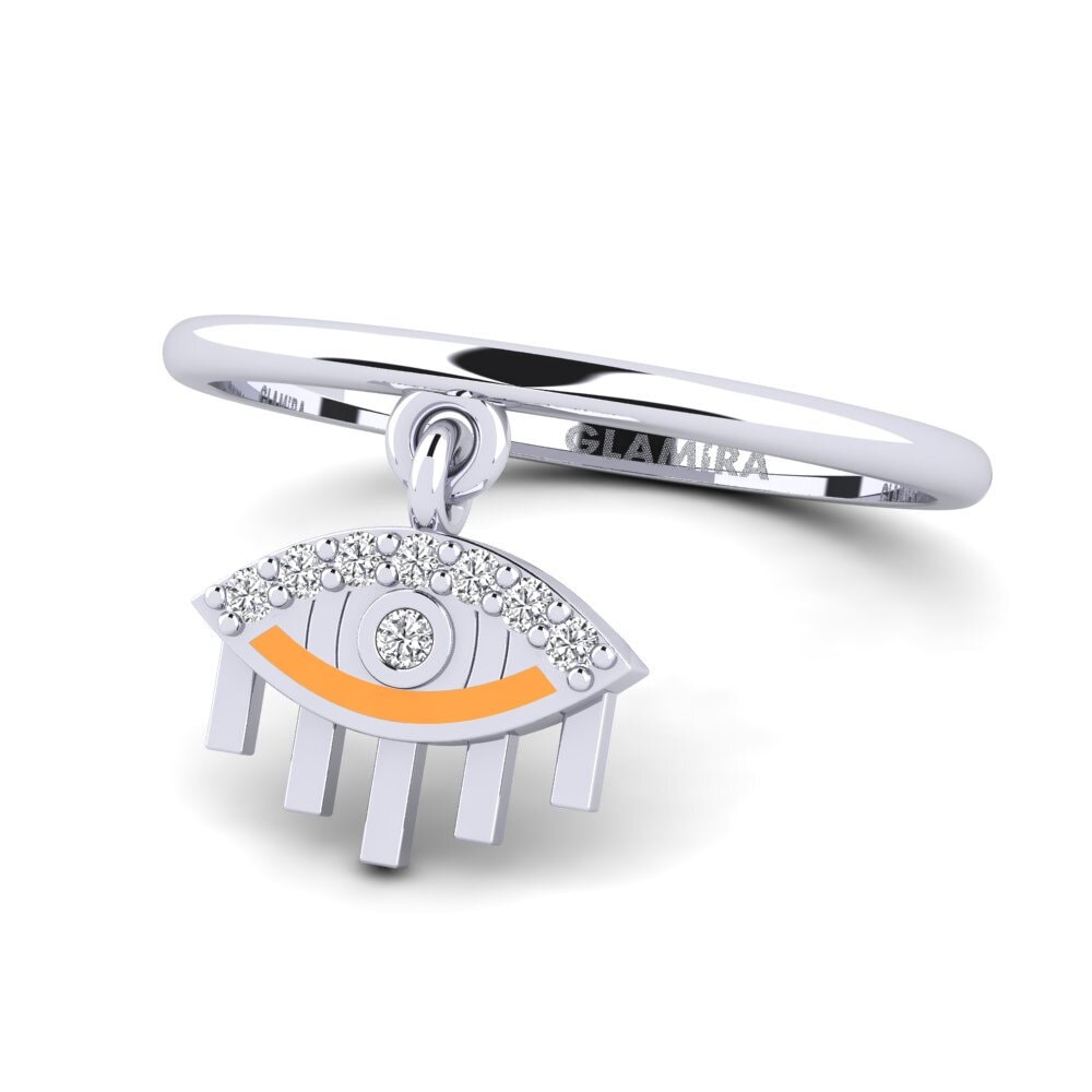 Weiß-Silber Ring Skydda