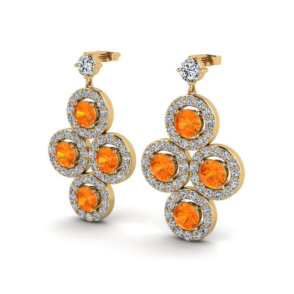 Orange Sapphire Women's Earring Skylas