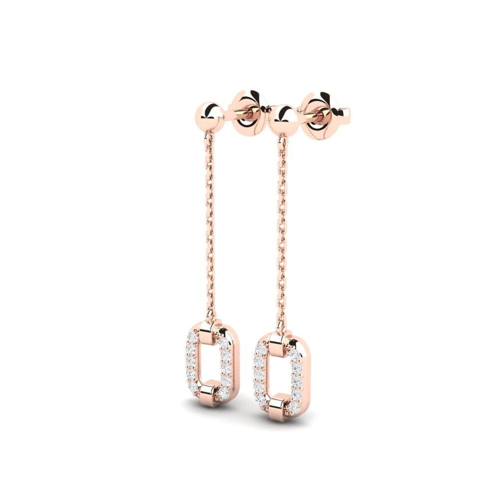 9ct Rose Gold Women's Earring Smisla