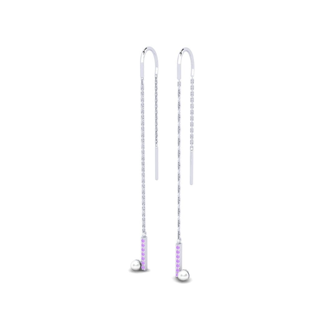 Weißgold 750 Amethyst Damen ohrring Smjesa