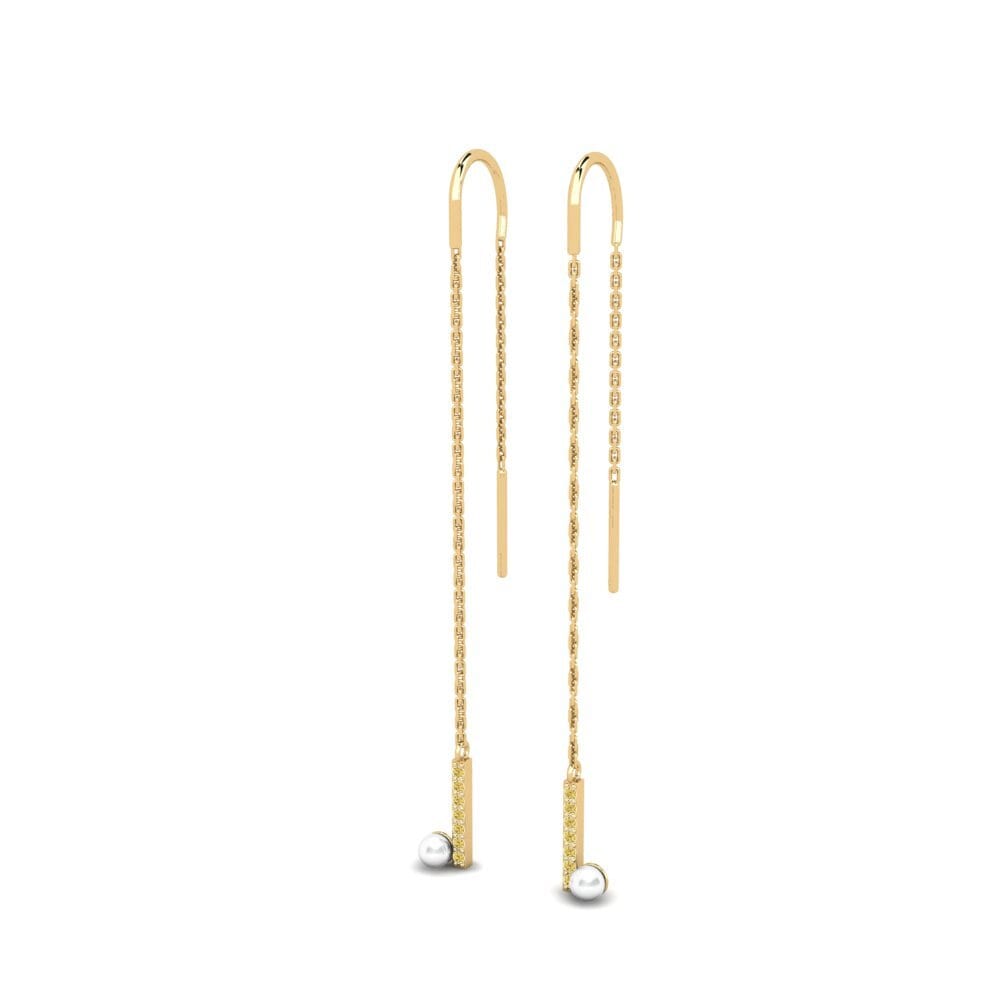 Diamante Amarillo Pendiente de mujer Smjesa