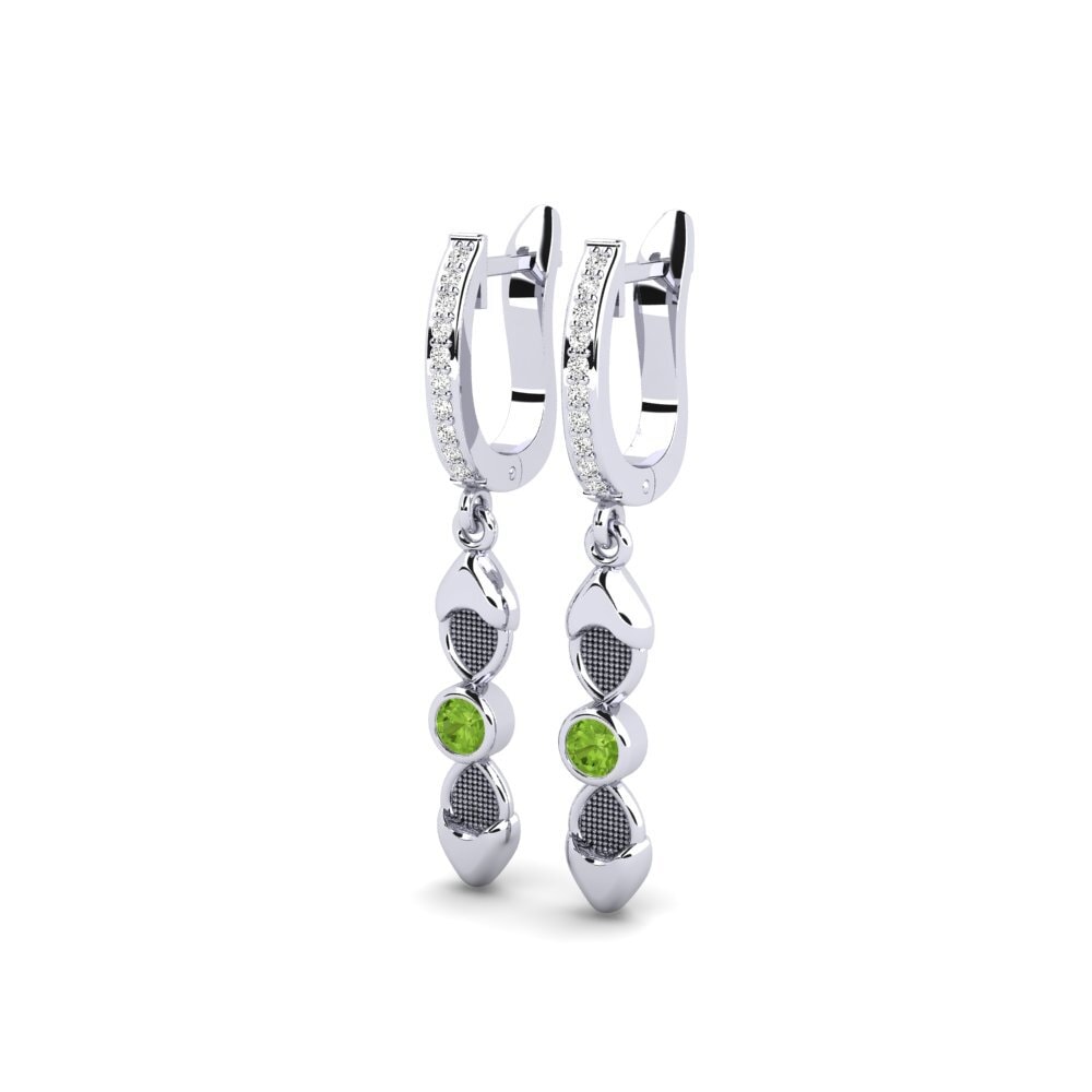 Oro Bianco 375 Peridoto Orecchino da donna Smrowere