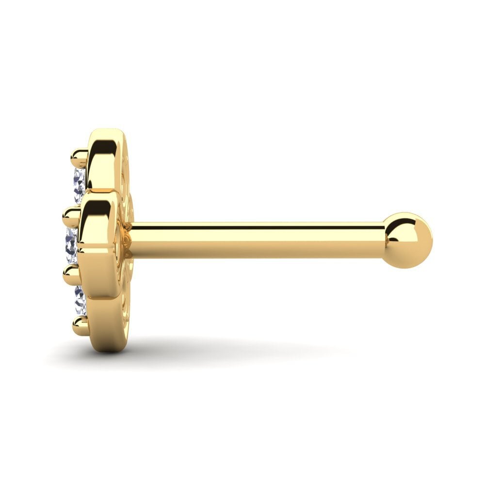 Achetez GLAMIRA Piercing Nez Sneard en Or Jaune 750 Diamant 0.072 ...