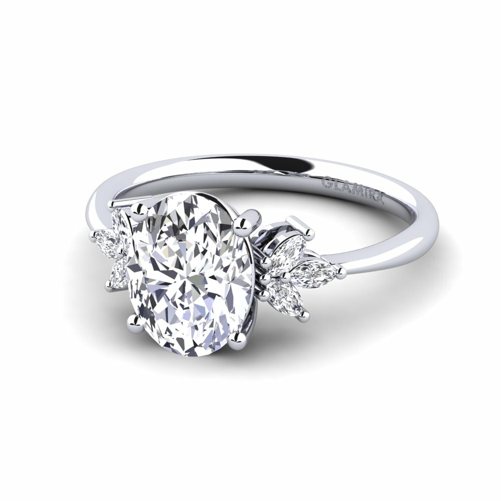 18k White Gold Engagement Ring Snegyl