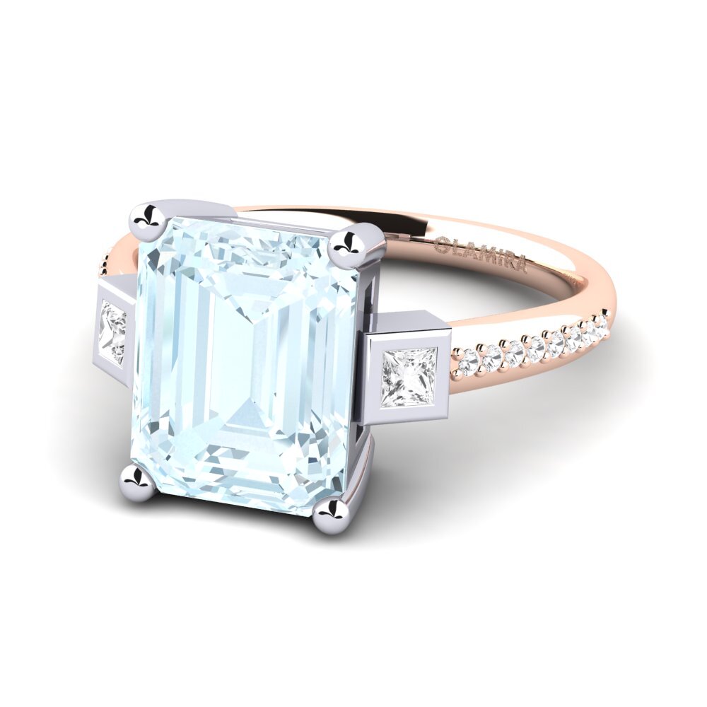 18ct Rose & White Gold Engagement Ring Sohniel
